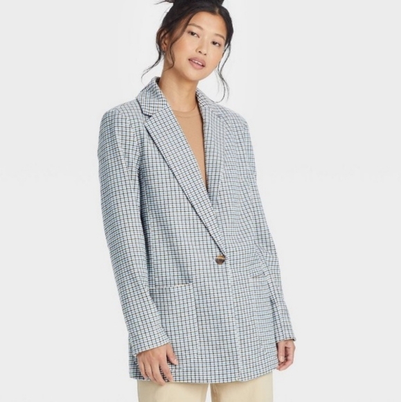 Vintage Jackets & Blazers - Oversized Vintage Plaid Blazer Single Button